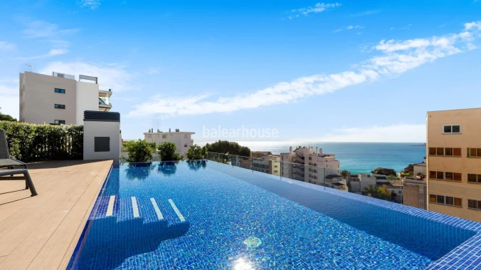 Spektakuläres, neu gebautes Penthouse mit privatem Pool und herrlichem Meerblick in Strandnähe