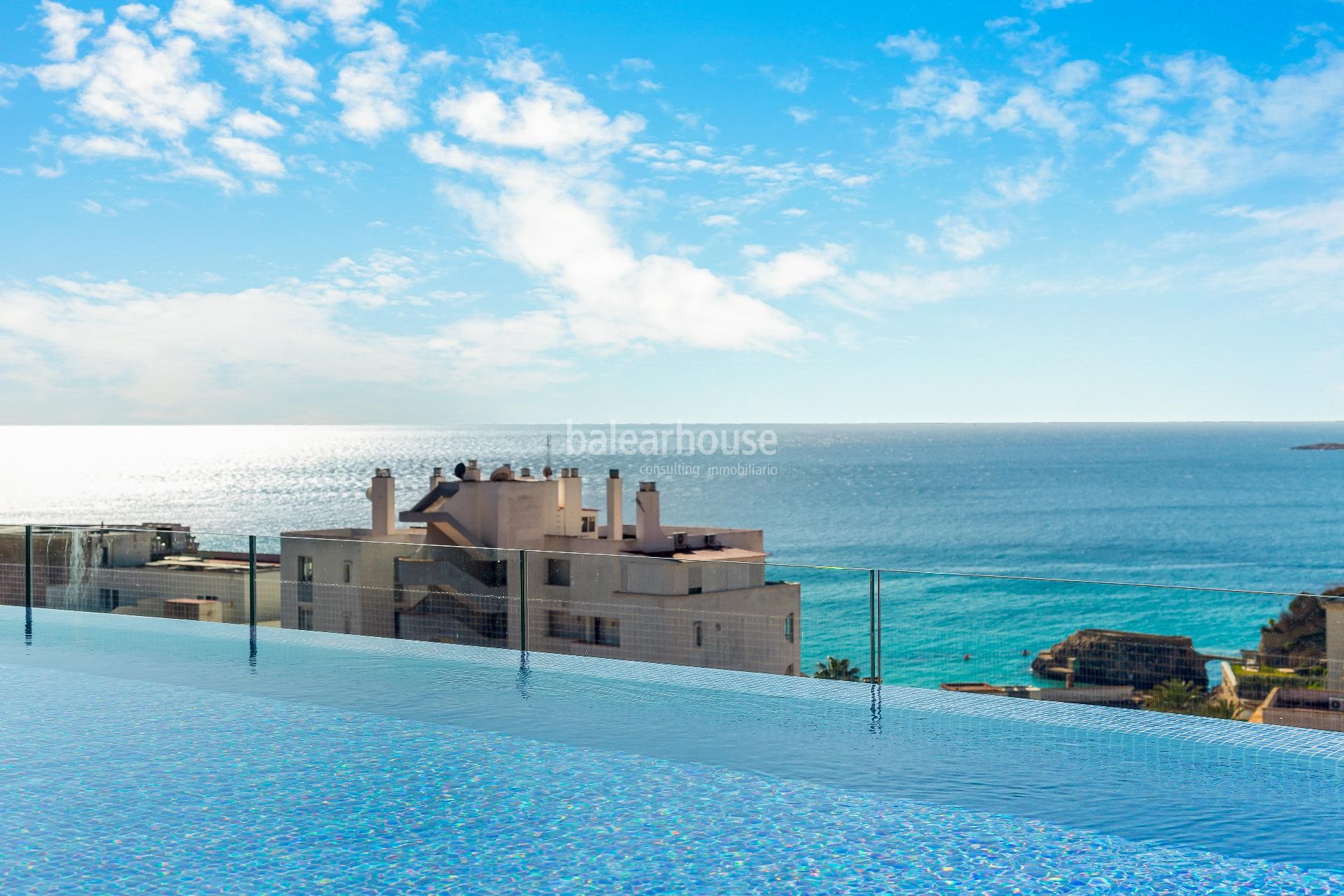 Spektakuläres, neu gebautes Penthouse mit privatem Pool und herrlichem Meerblick in Strandnähe