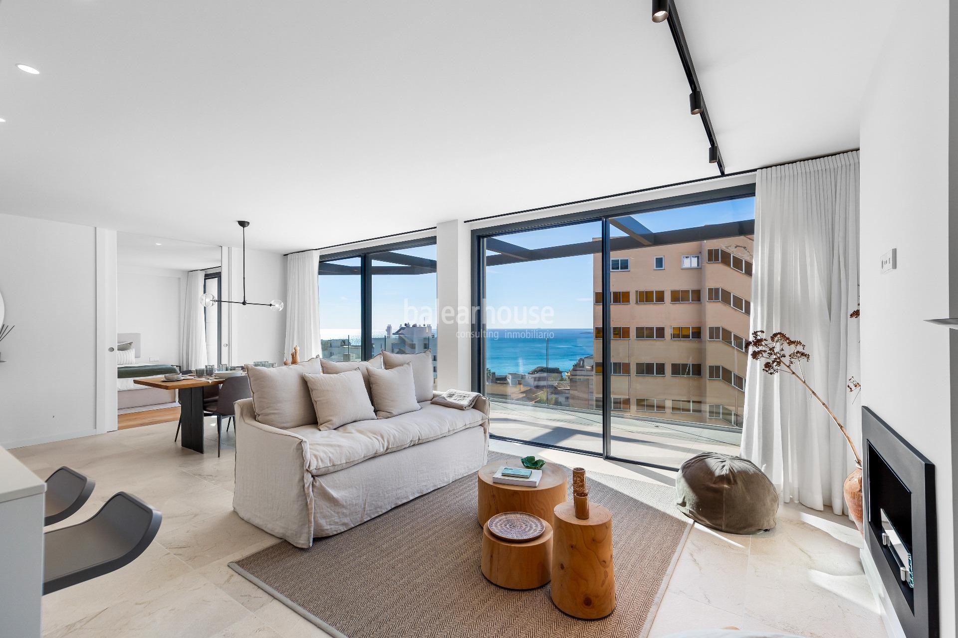 Spectacular new build penthouse with private pool and beautiful sea views near the beach