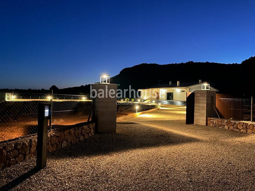 Finca de obra nueva con preciosas vistas a las montañas cerca de Inca