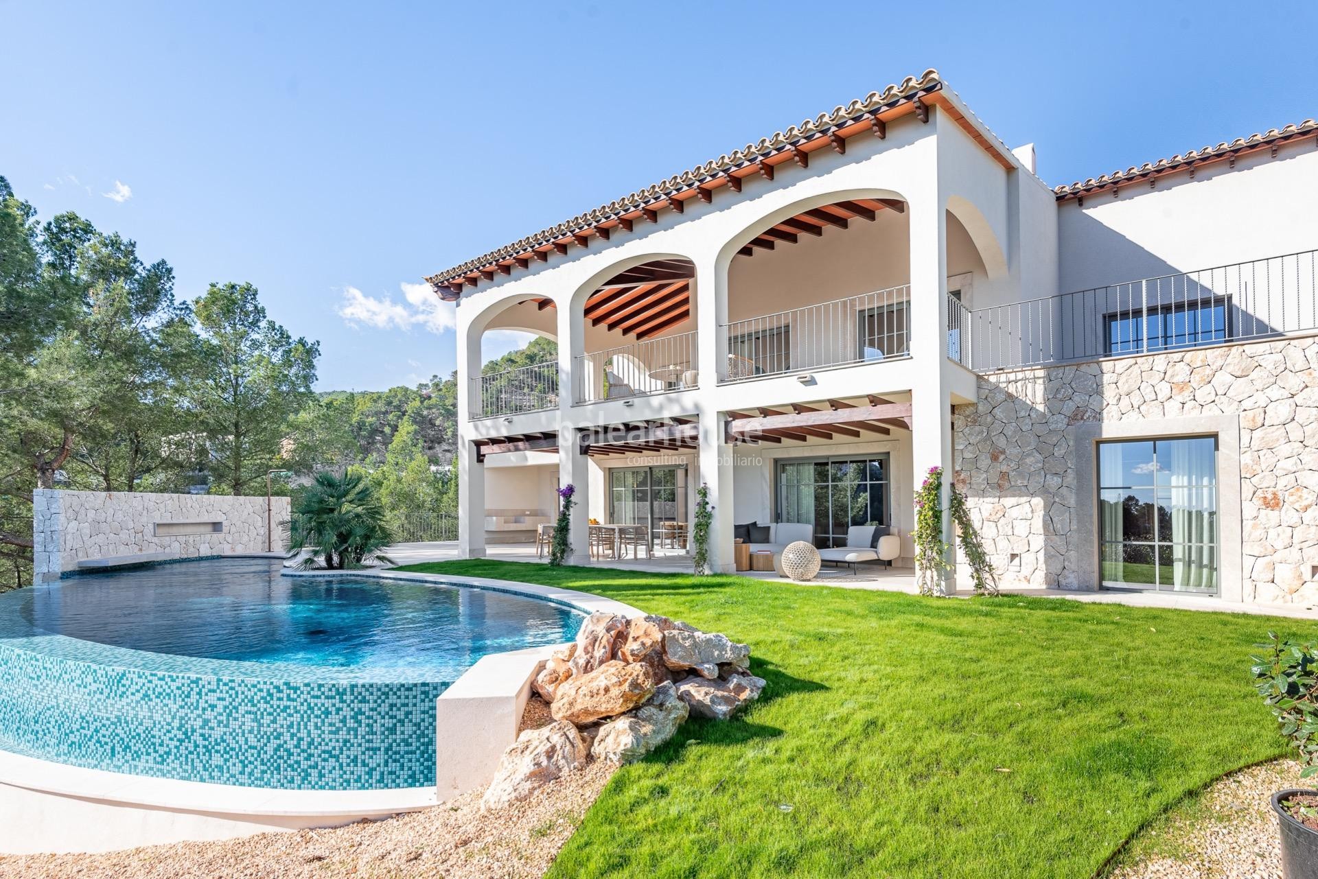 Schöne Villa in Son Vida, eine Mischung aus Tradition und Design mit unglaublichem Meerblick.