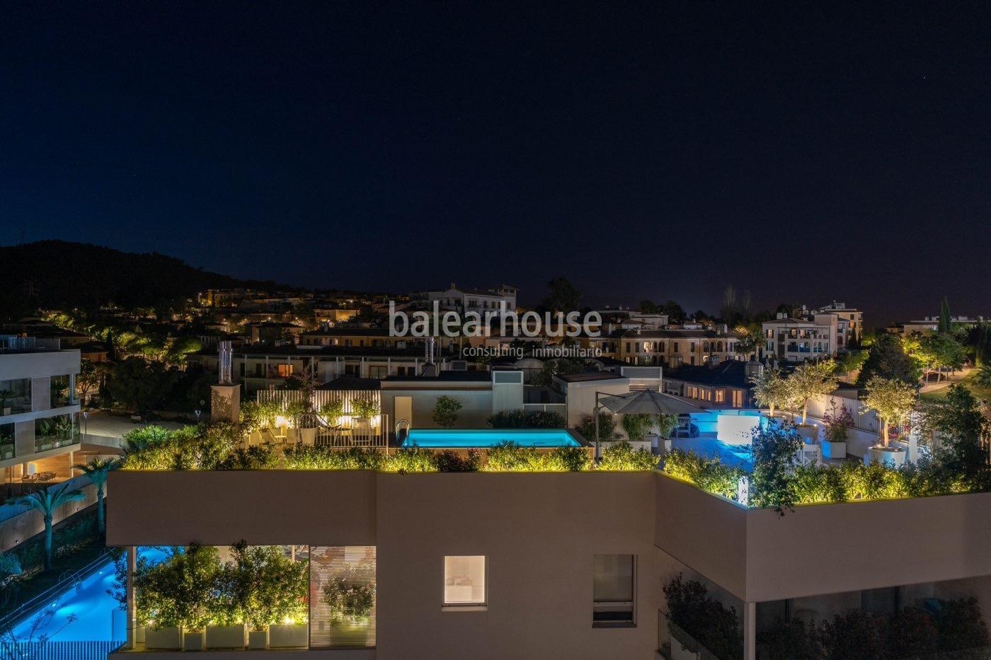 Fantastic penthouse with private solarium in a well-kept complex in front of the golf in Palma