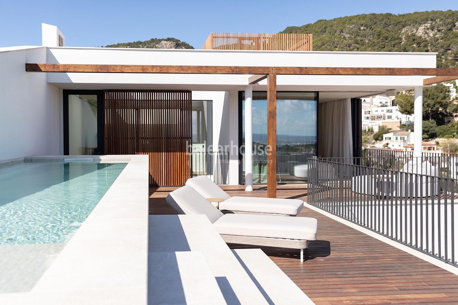 Neue Villa von spektakulärem Design und hoher Qualität mit herrlichem Blick auf die Berge in Genova