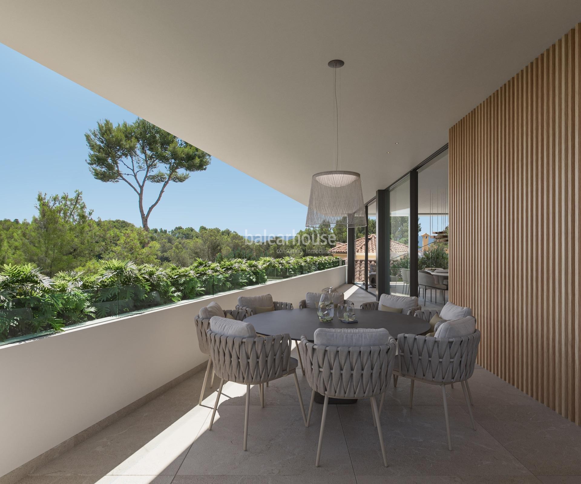 Contemporary new build villa in Costa d'en Blanes with beautiful views that reach to the sea