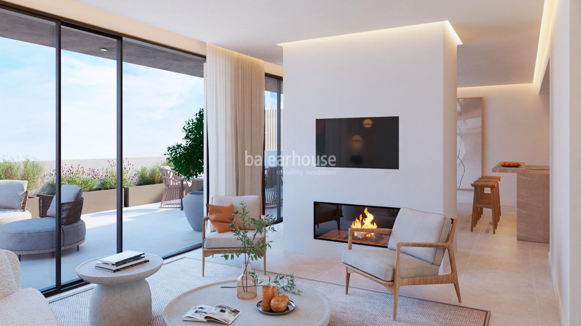 Fantastic penthouse project with the best of current design in a protected building in Palma