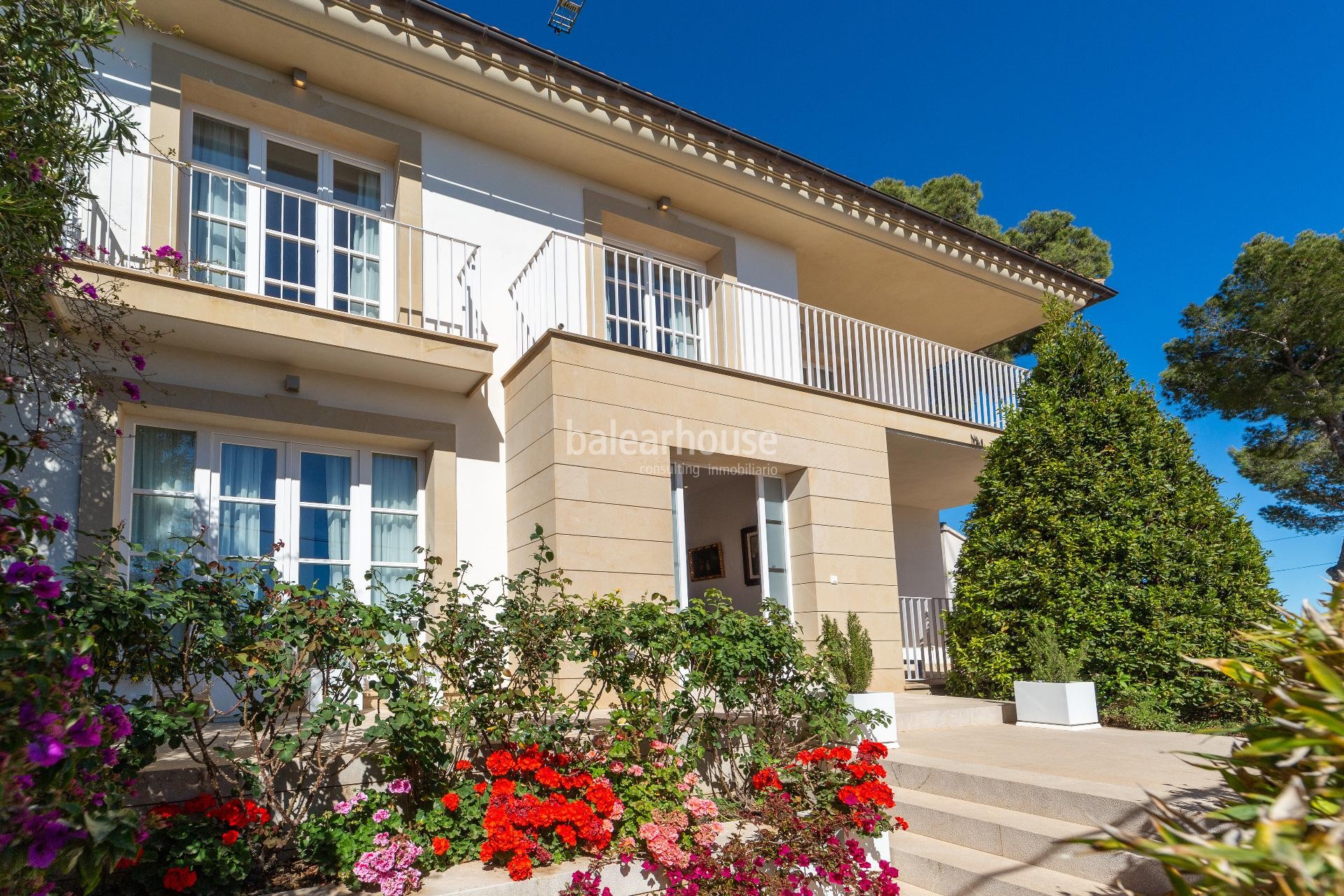 Villa im mediterranen Stil mit Meerblick ideal für Familien in Costa den Blanes