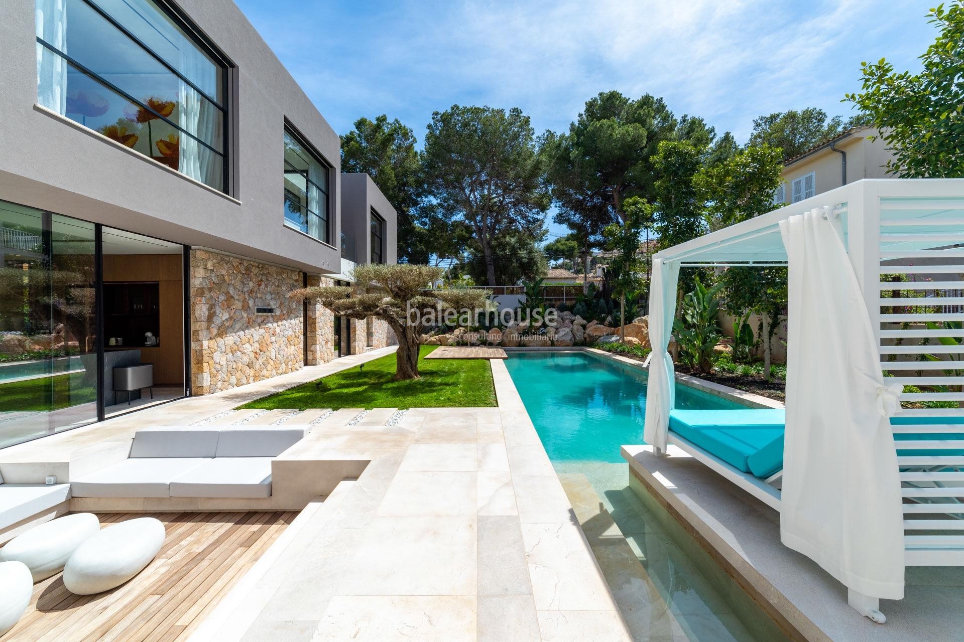 Large designer villa near beaches with excellent qualities in the privileged area of Santa Ponsa