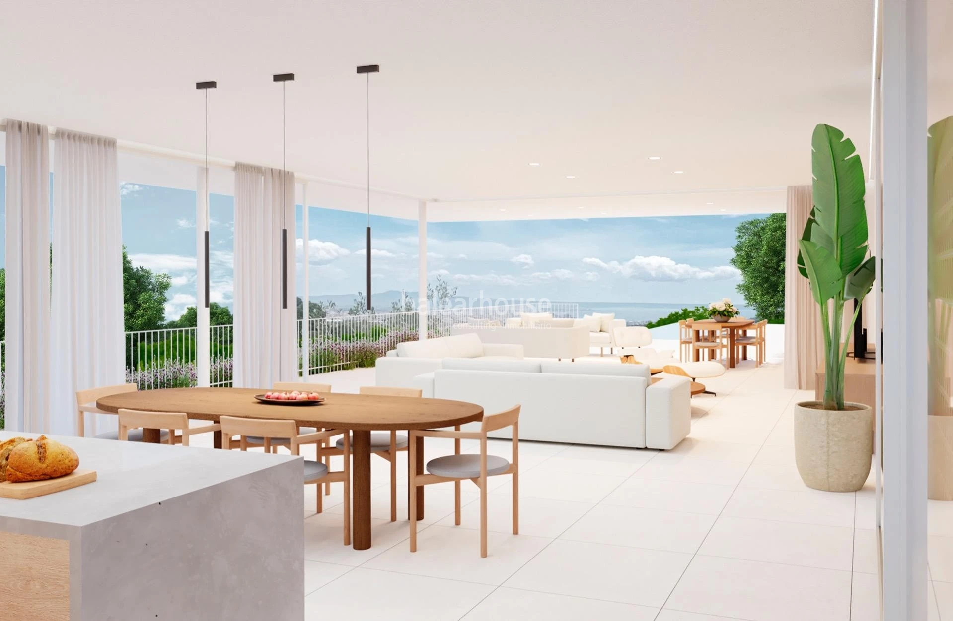 Excelente terreno en Son Vida rodeado de gran zona verde y vistas hasta el mar.