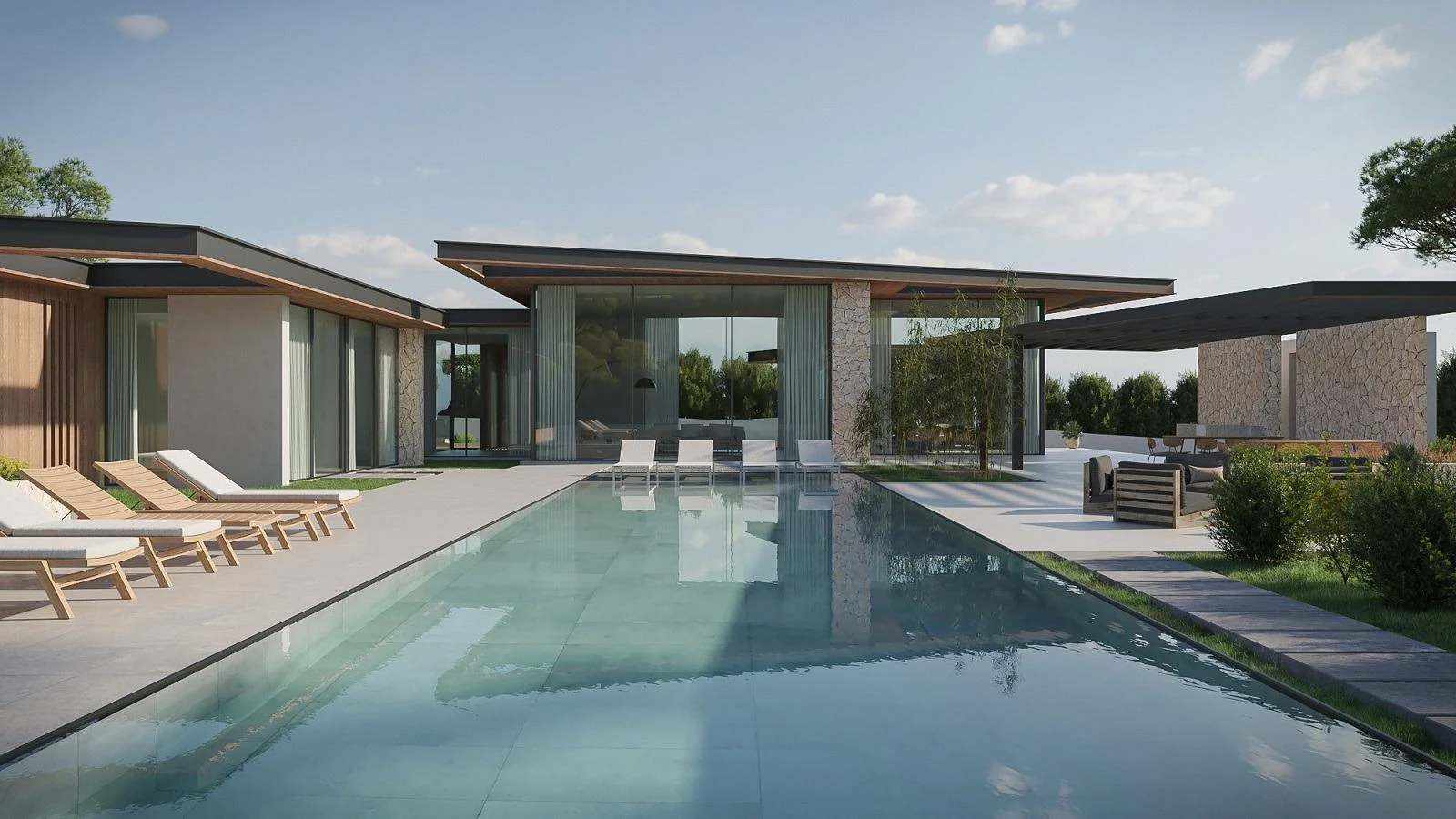 Gran villa moderna de obra nueva con jardín y piscina cerca del golf y mar en Santa Ponsa