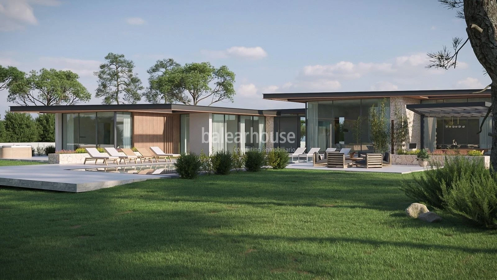 Large Moderna new build villa with garden and pool near the golf and sea in Santa Ponsa