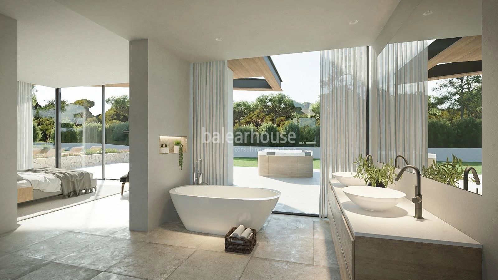 Gran villa moderna de obra nueva con jardín y piscina cerca del golf y mar en Santa Ponsa