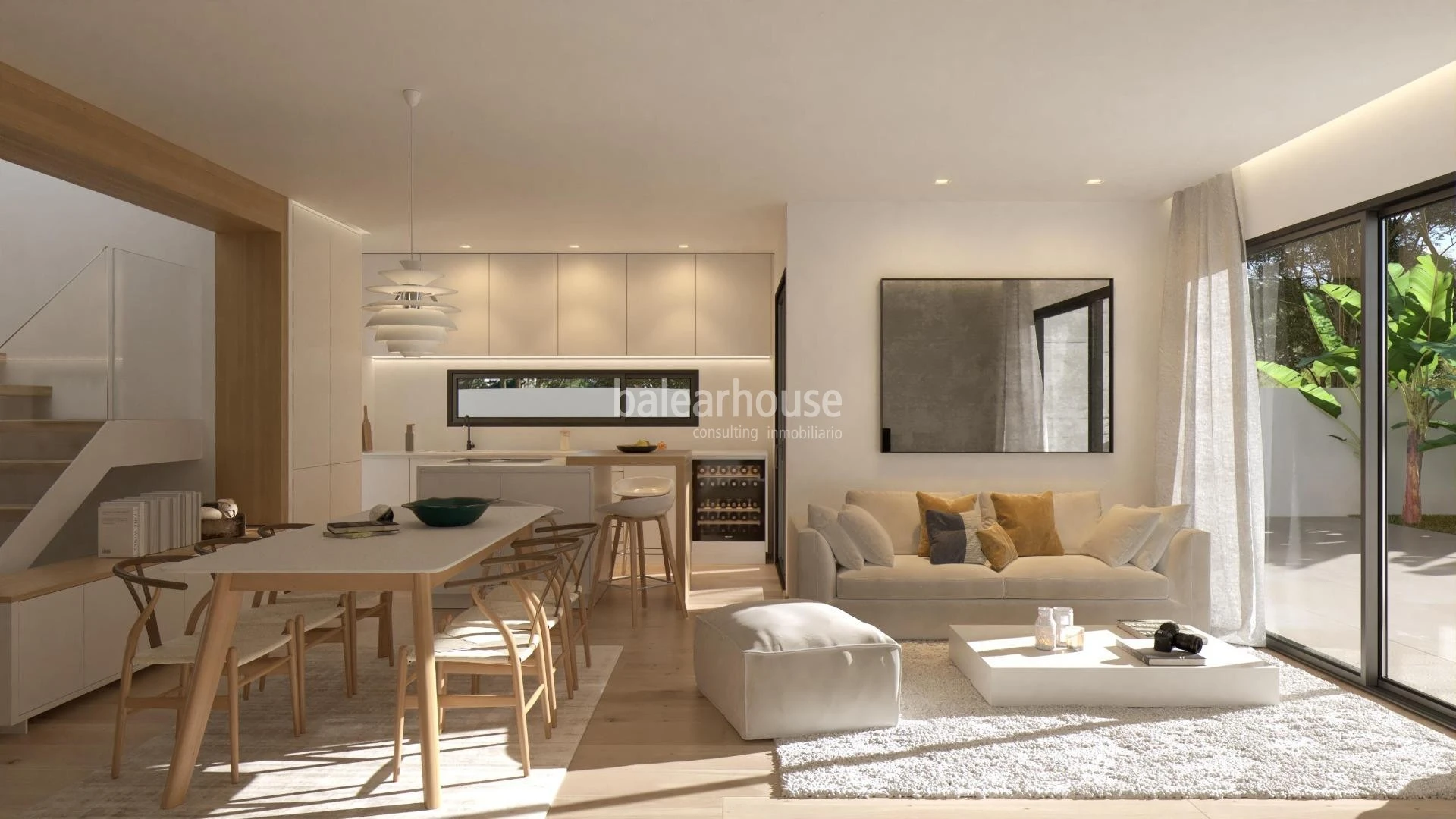 New Moderna design villa under construction with garden and pool near beaches in Puig d'en Ros