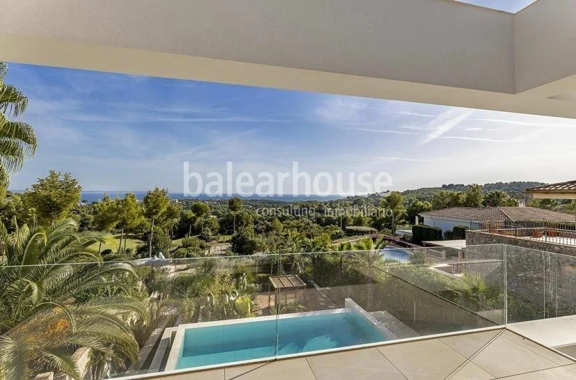 Spectacular contemporary design villa with high qualities and beautiful sea views in Bendinat