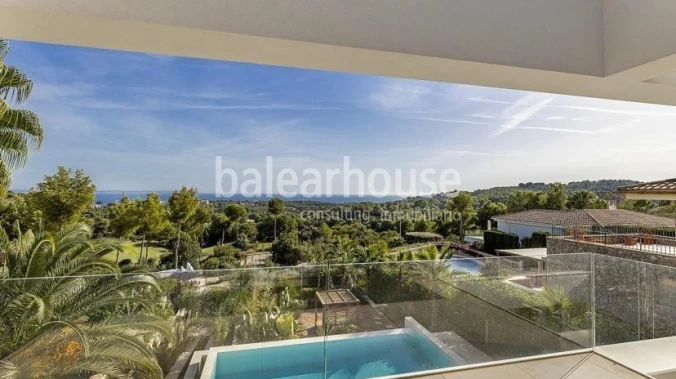 Spectacular contemporary design villa with high qualities and beautiful sea views in Bendinat