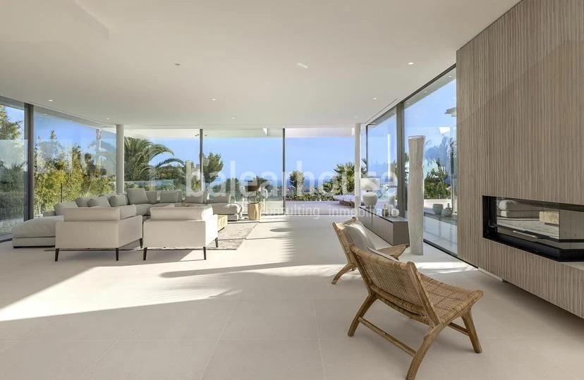 Spectacular contemporary design villa with high qualities and beautiful sea views in Bendinat