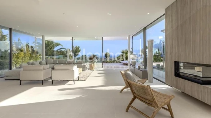 Spectacular contemporary design villa with high qualities and beautiful sea views in Bendinat