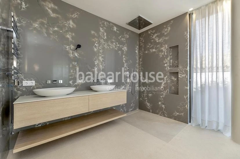 Espectacular villa de diseño contemporáneo con altas calidades y preciosas vistas al mar en Bendinat