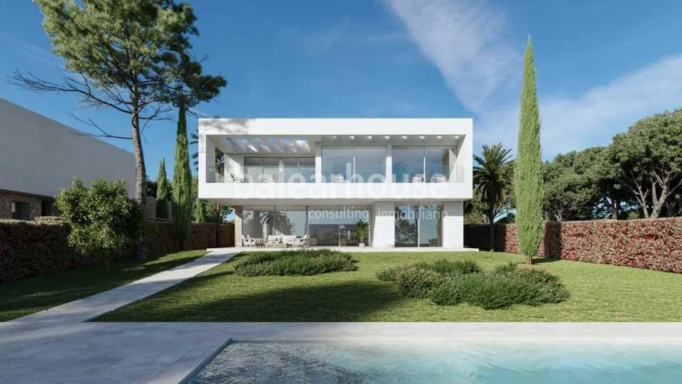 Large Moderna design villa with spectacular exteriors and sea views in Sol de Mallorca