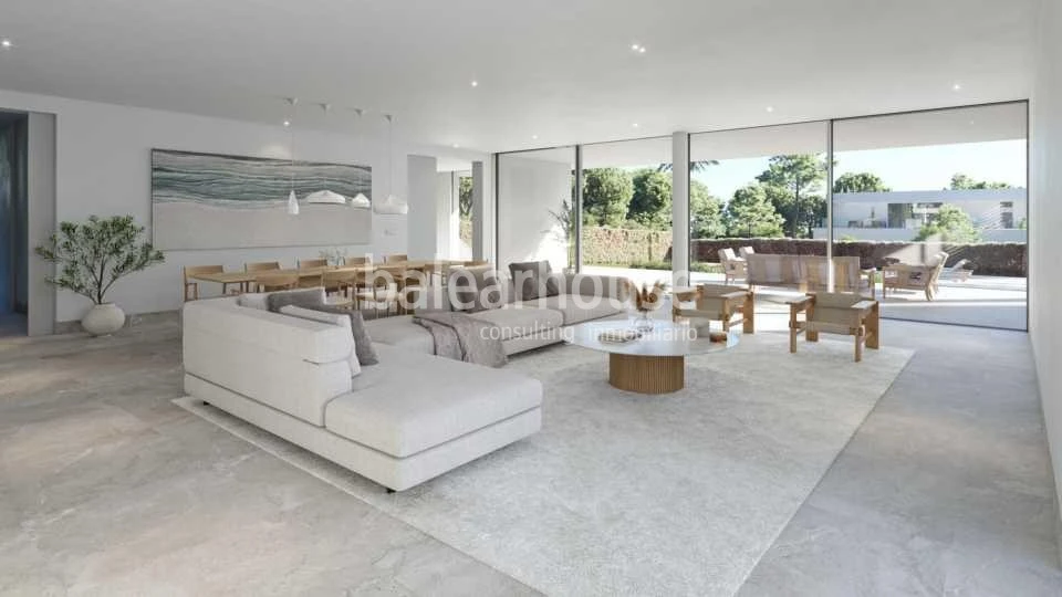 Large Moderna design villa with spectacular exteriors and sea views in Sol de Mallorca