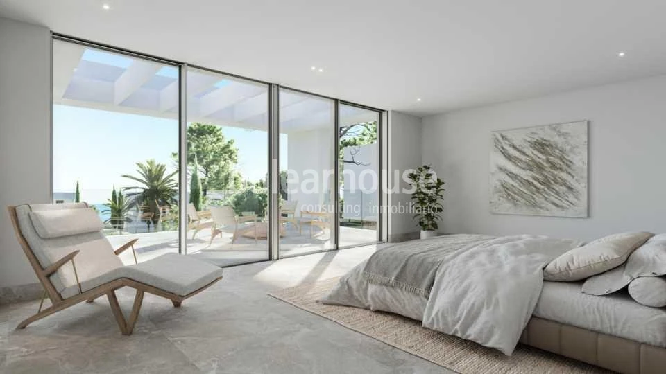 Große Moderna Designvilla mit spektakulärem Außenbereich und Meerblick in Sol de Mallorca