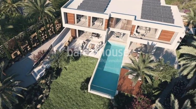 Excepcional terreno con vistas al mar y proyecto de villa en el exclusivo Puerto de Andratx