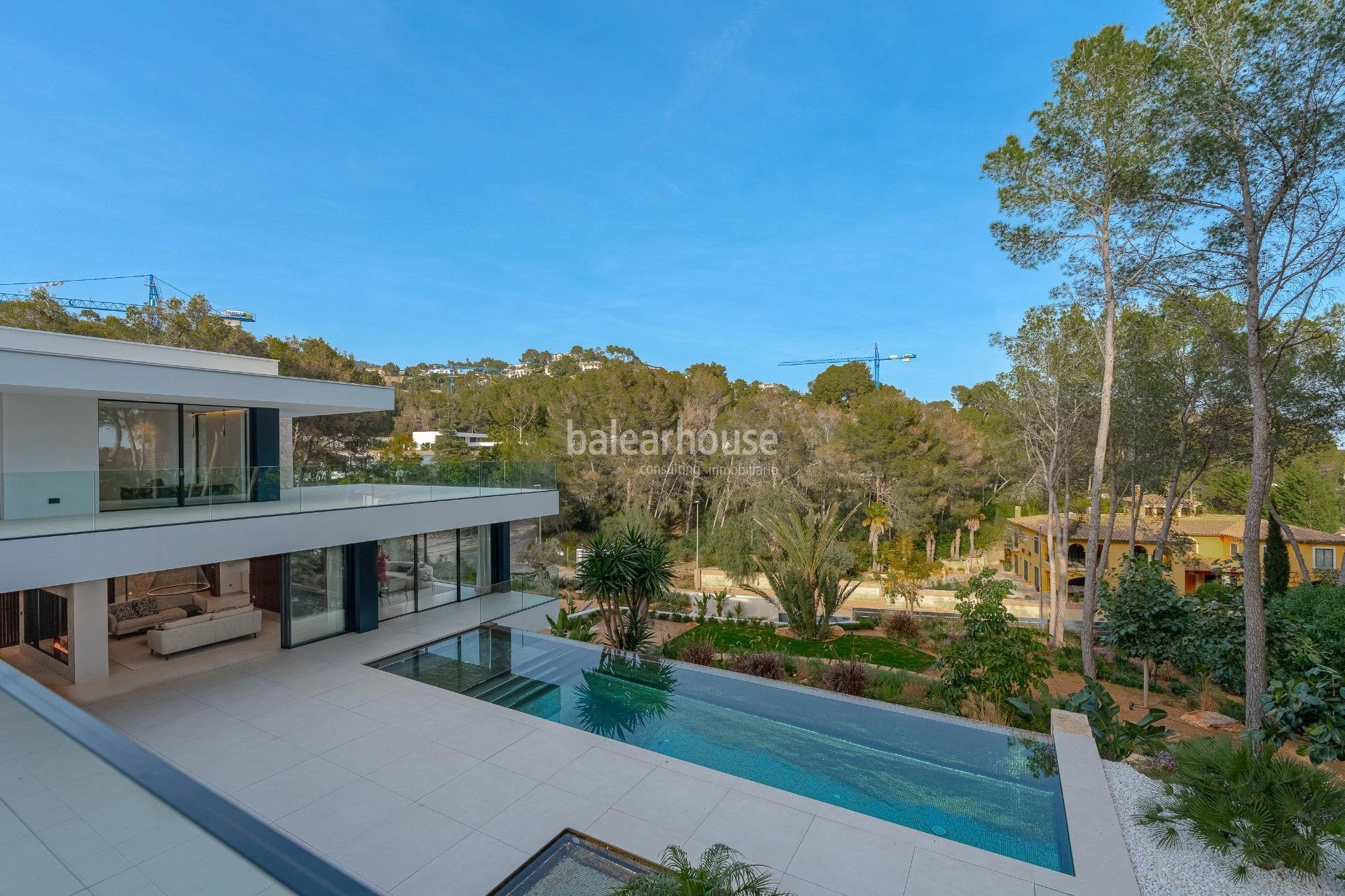 Spectacular avant-garde villa with large outdoor garden spaces and terraces in Son Vida