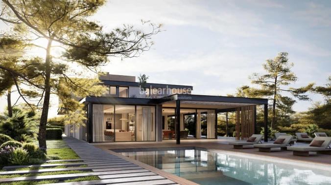 Grundstück in der hervorragenden Gegend von Sol de Mallorca mit Projekt für eine große moderne Villa