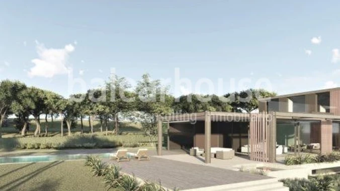 Herrliches Grundstück in Sol de Mallorca mit Projekt und Lizenz für zeitgenössische Villa