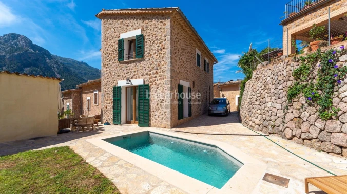 Fantastic new villa in Fornalutx with pool and stunning views of the Tramuntana
