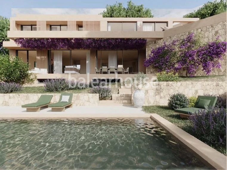 Excelente terreno situado en Bendinat con un impecable proyecto y licencia de gran villa moderna