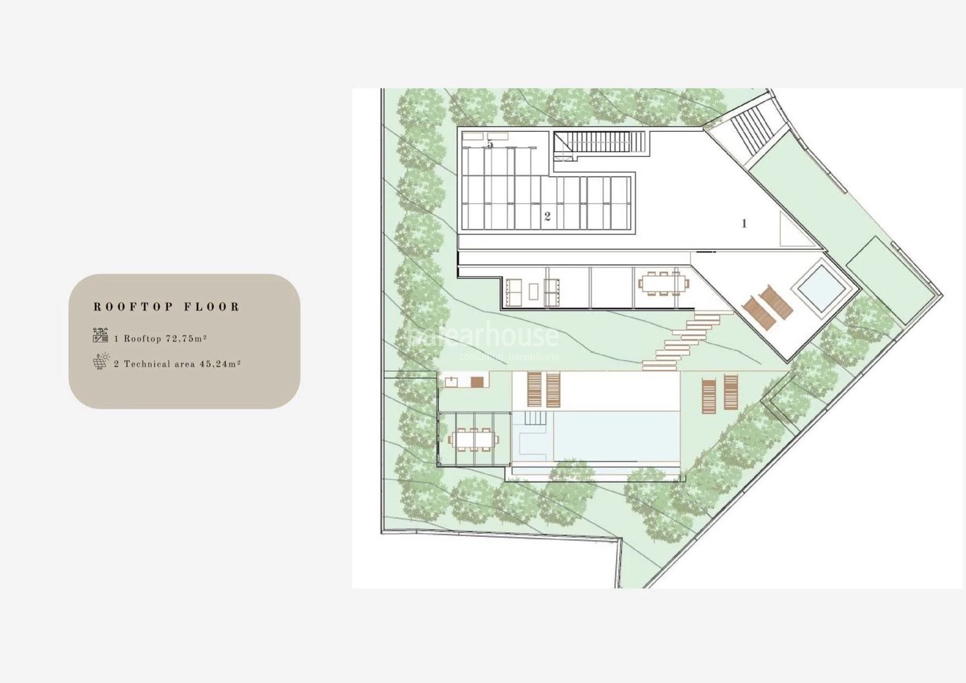 Excelente terreno situado en Bendinat con un impecable proyecto y licencia de gran villa moderna