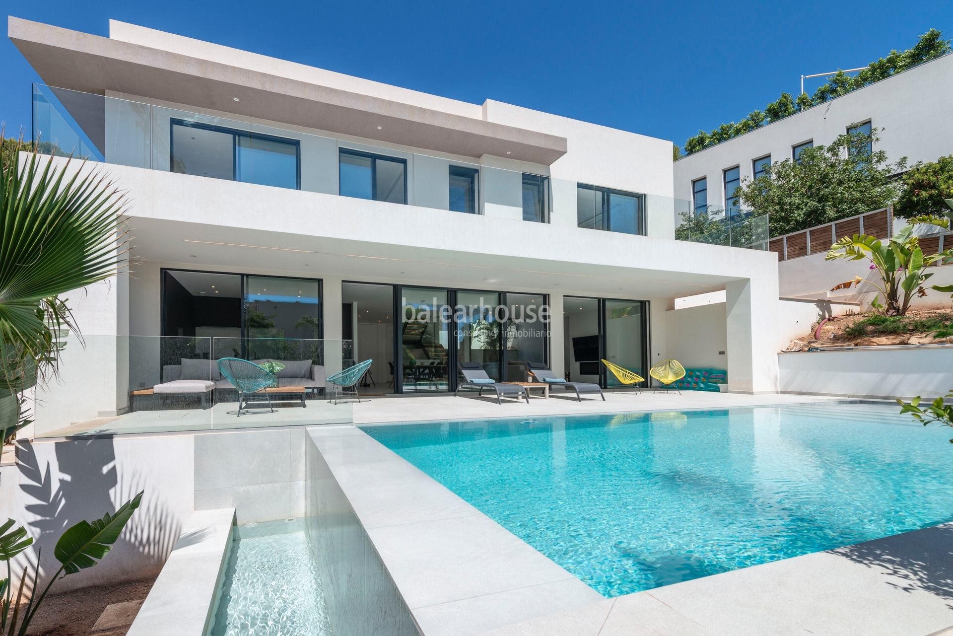 Moderna villa de obra nueva junto a una hermosa cala en la exclusiva zona de Bendinat