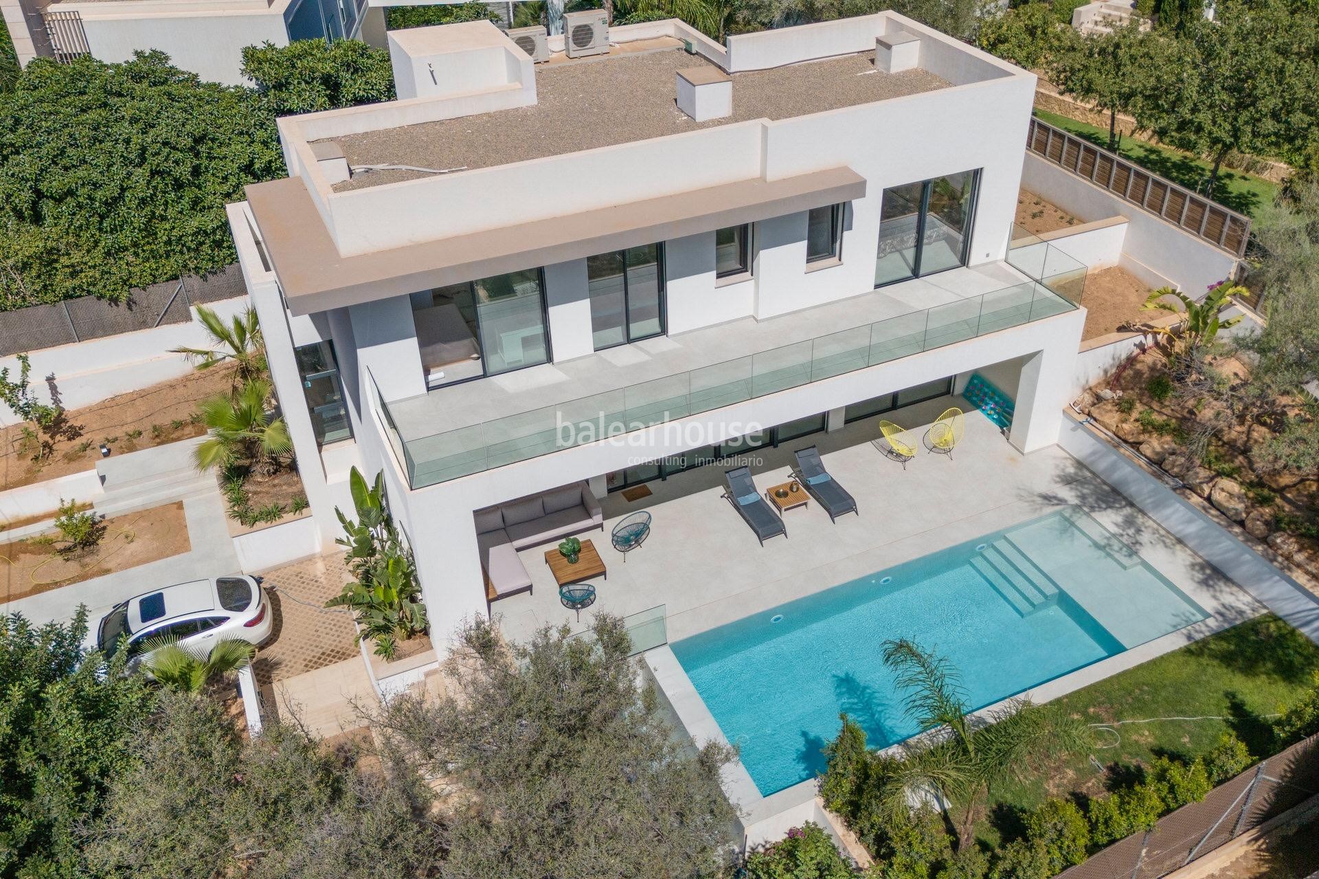 Moderna villa de obra nueva junto a una hermosa cala en la exclusiva zona de Bendinat