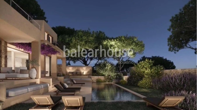Great design villa project with high qualities next to a beautiful cove in Bendinat