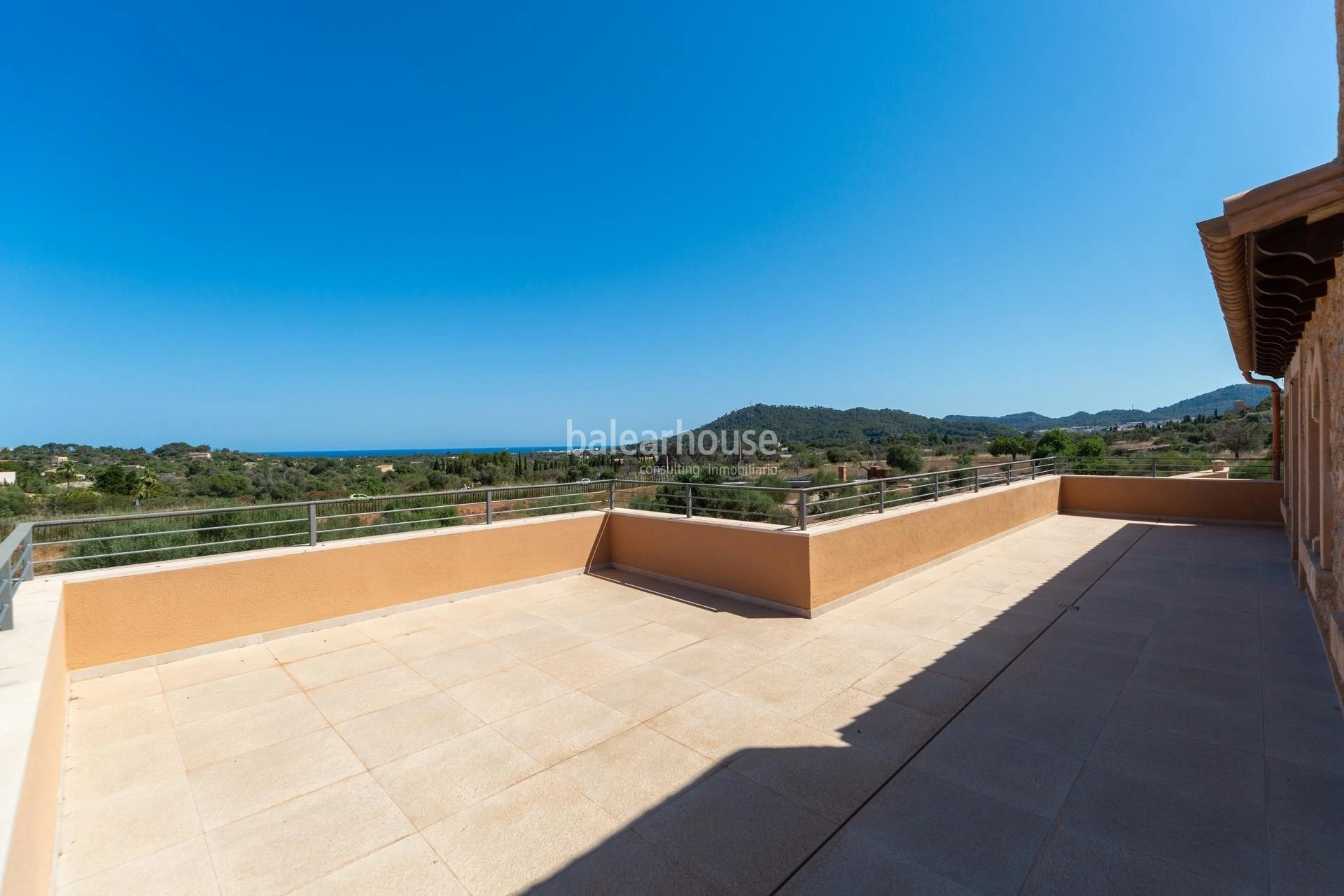 Preciosa finca de obra nueva junto al golf llena de luz, confort y cerca de playas en Son Servera.