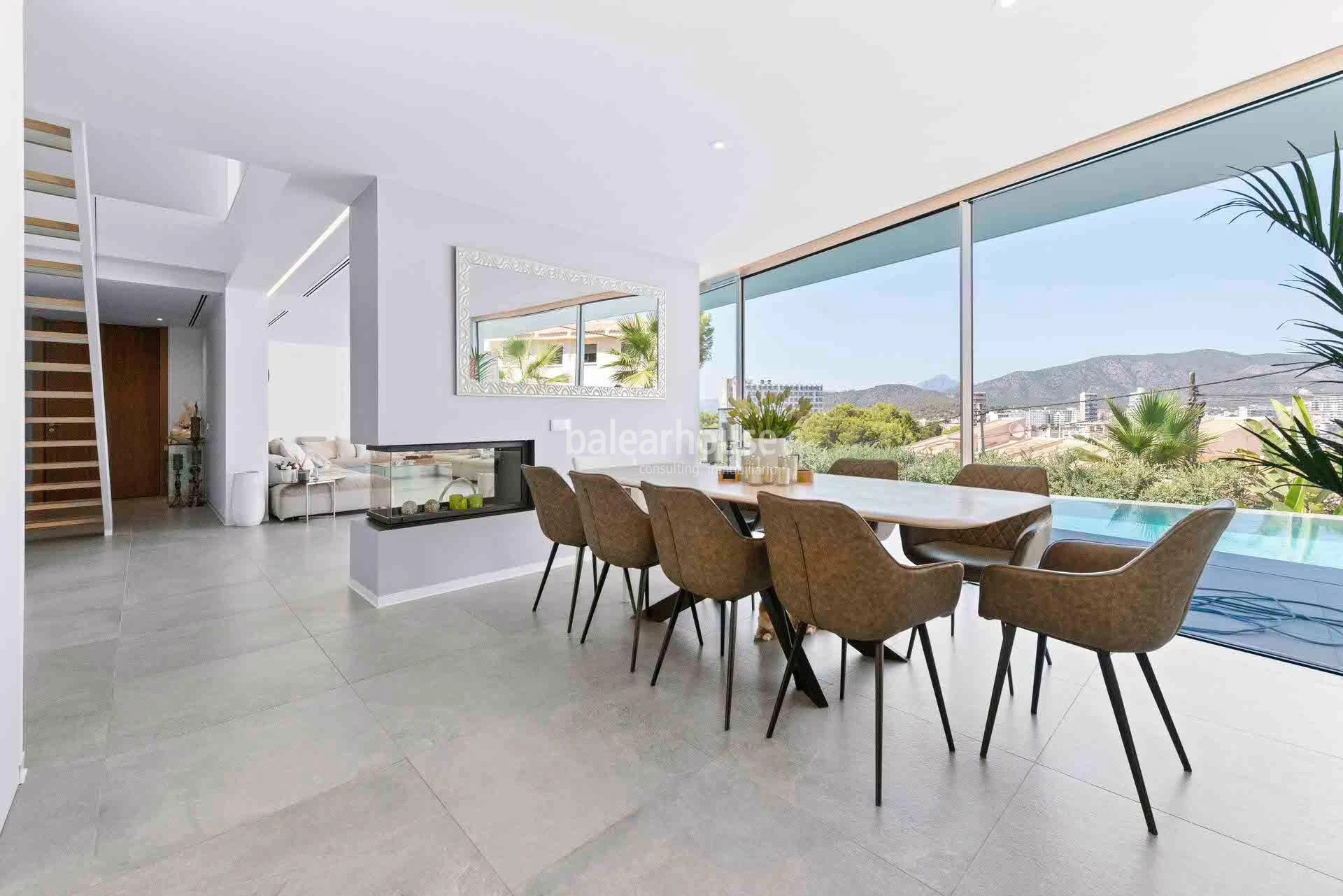 Magnífica villa de diseño moderno y altas calidades a escasa distancia de la playa en Cala Vinyes