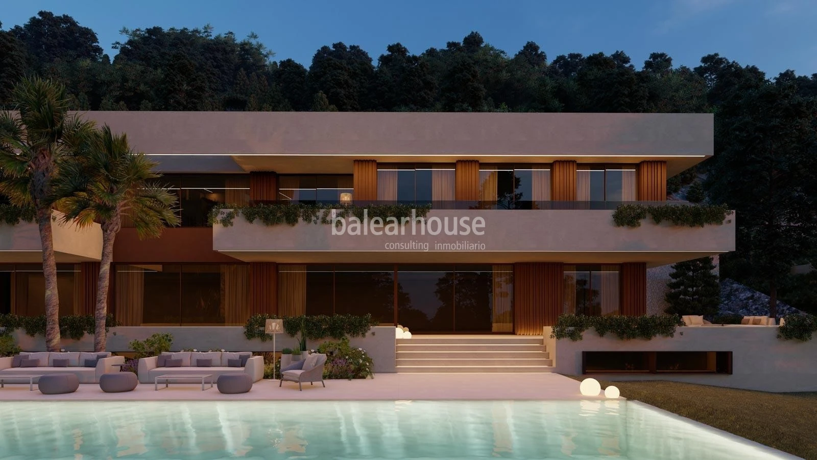Großes Grundstück in Son Vida mit Projekt und unverbaubarem Blick über die Bucht von Palma