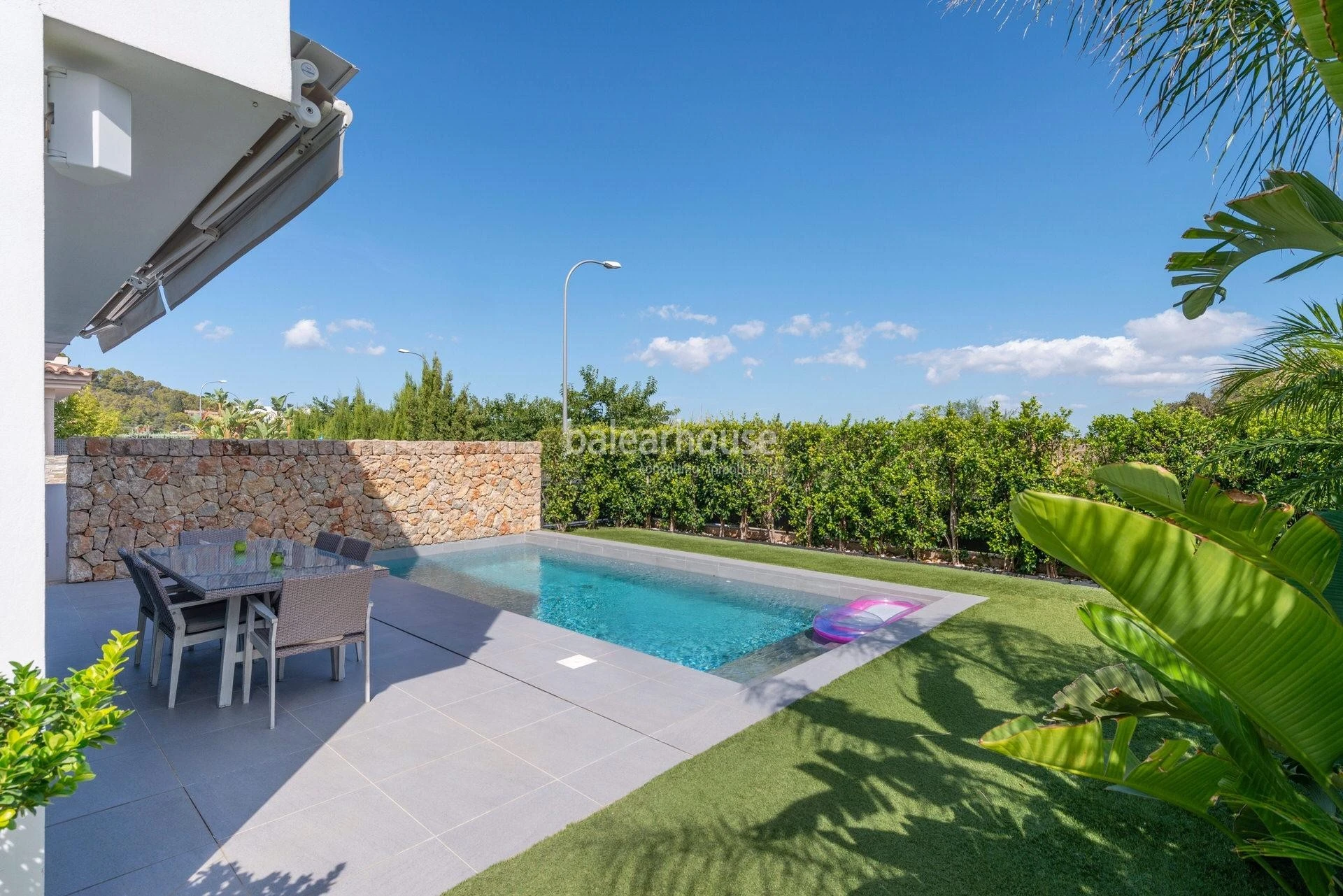 Fabulous designer villa surrounded by nature with large garden and views of the Bay of Palma