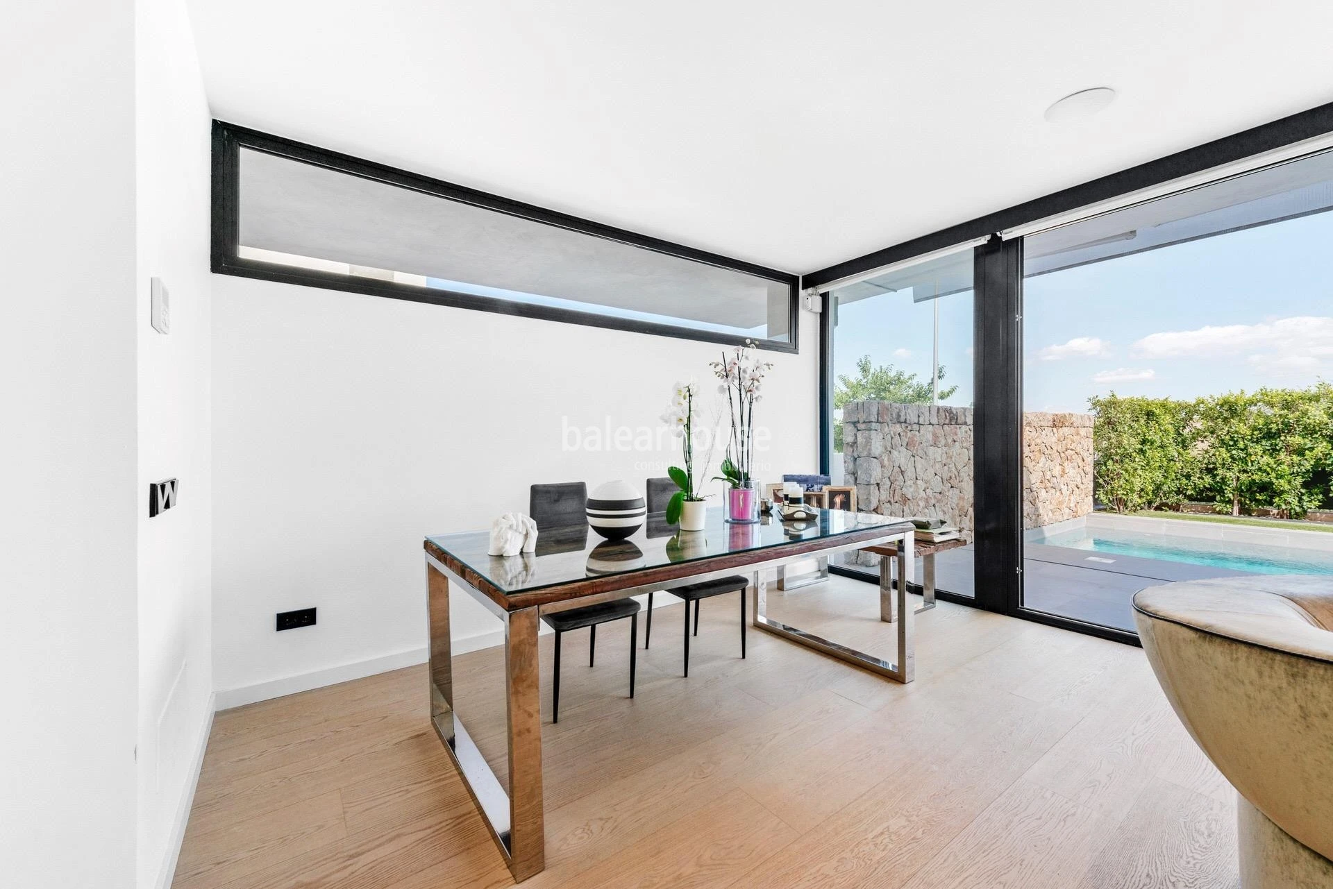 Fabulous designer villa surrounded by nature with large garden and views of the Bay of Palma