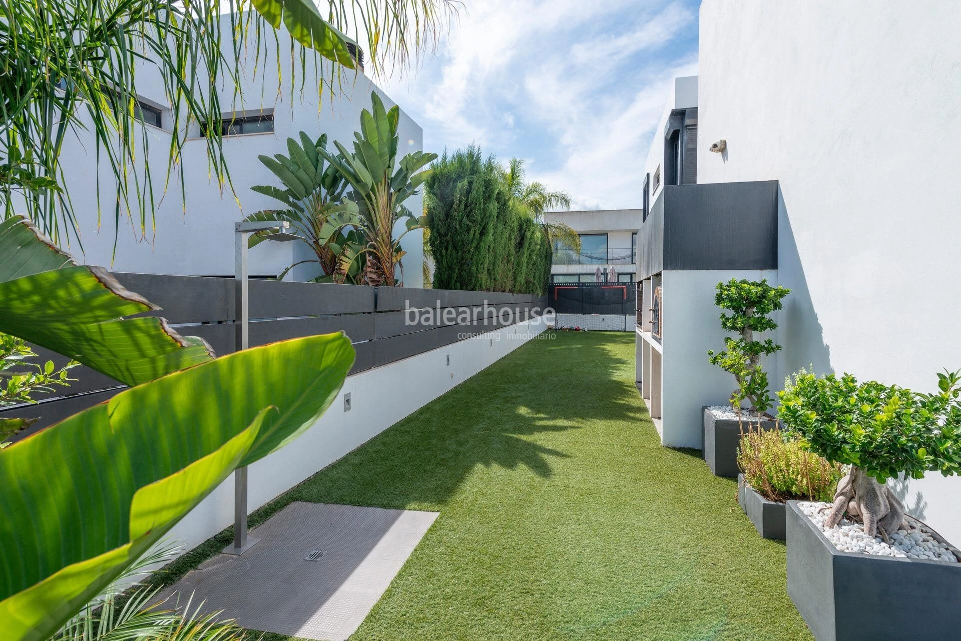 Fabulous designer villa surrounded by nature with large garden and views of the Bay of Palma