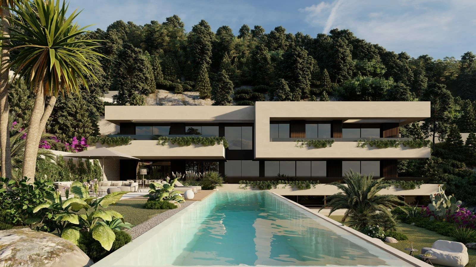 Dazzling views of the bay of Palma on this excellent plot located in the exclusive Son Vida area.