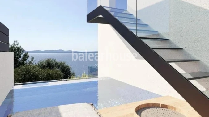 Modern newly built villa with splendid sea views and ample outdoor space in Alcudia