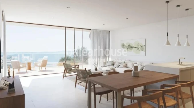 Modern newly built villa in Alcudia with unobstructed sea views, solarium, swimming pool and garden