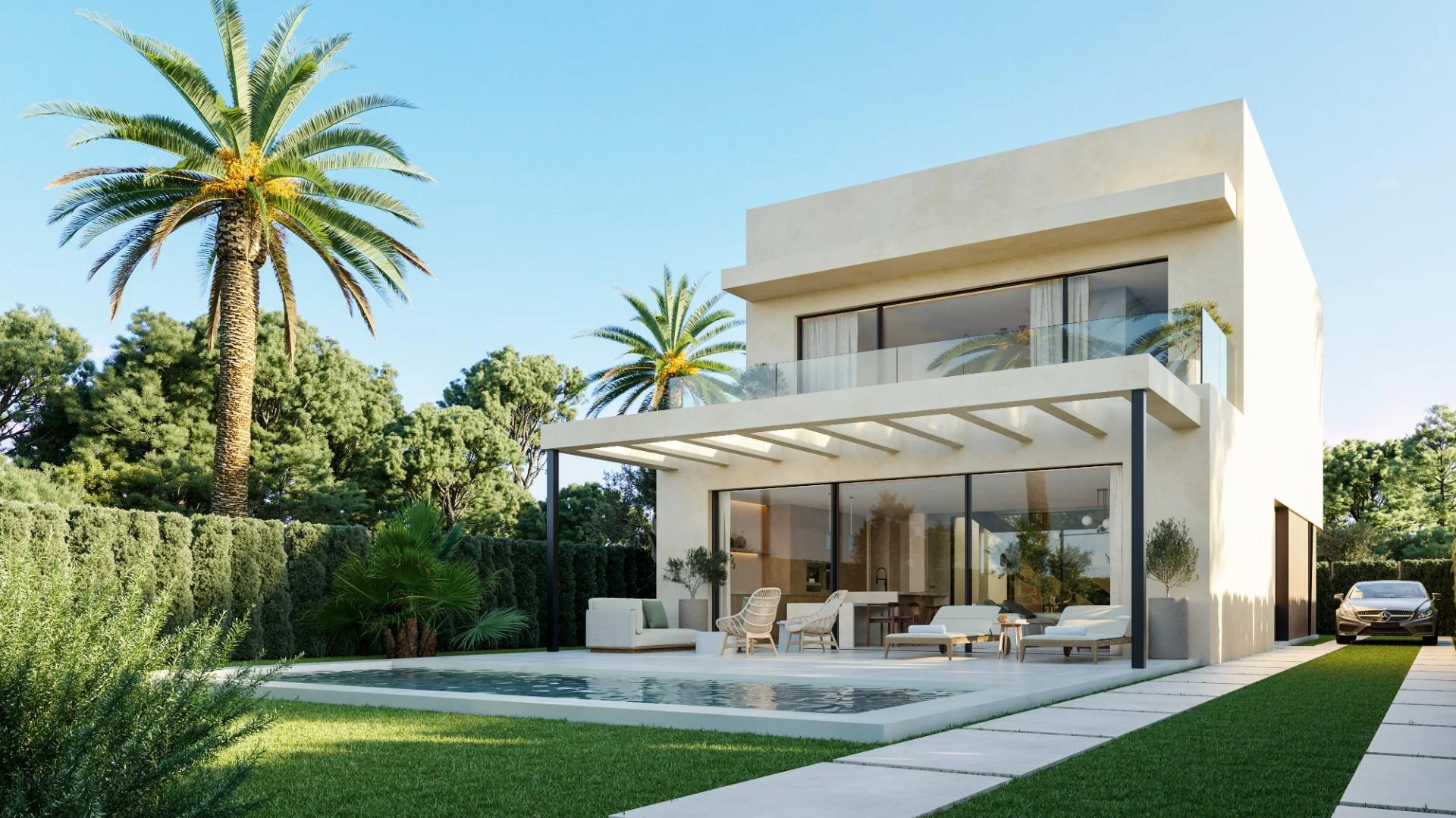 Fabulous newly built villa in modern style with ample outdoor space in Port Adriano