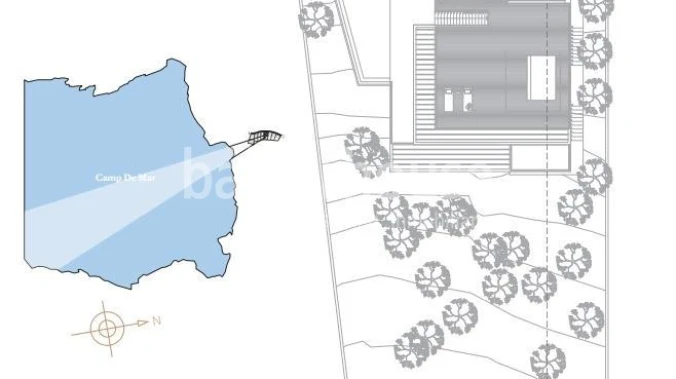 Spektakuläres Grundstück mit Meerblick, Lizenz und großem Villenprojekt in Camp de Mar