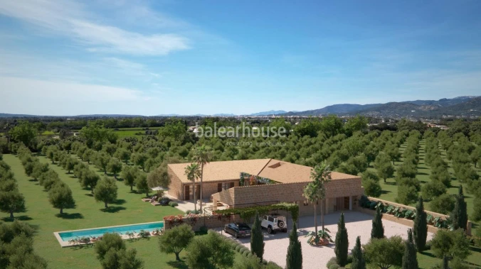 Ausgezeichnete Neubau-Finca auf großem Grundstück mit Bergblick und eigenem Weinberg