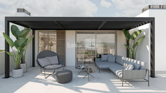 Außergewöhnliches Design- und Neubau-Penthouse mit hoher Qualität in Strandnähe in El Portixol