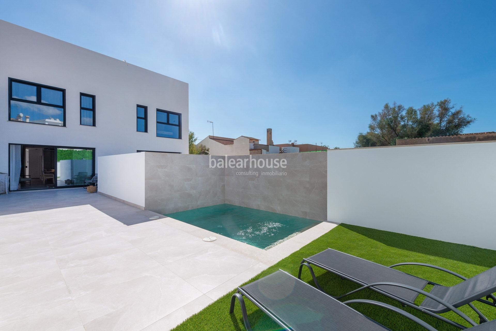 Excelente casa nueva cerca de Palma con modernos interiores y exteriores con terraza y piscina