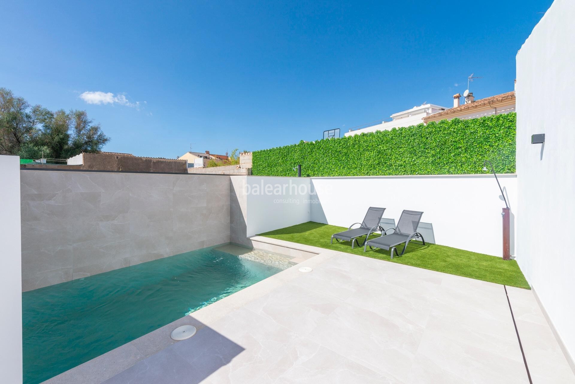 Excelente casa nueva cerca de Palma con modernos interiores y exteriores con terraza y piscina