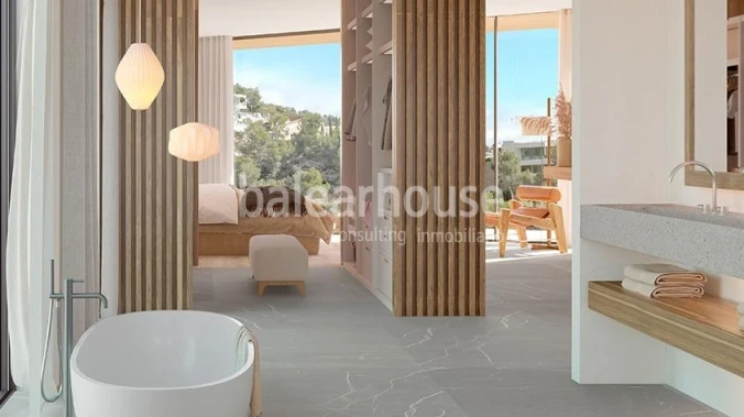 Ausgezeichnetes Grundstück in Son Vida mit Projekt und einzigartigem Blick auf das Meer und Palma in